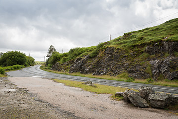Image showing asphalt road at connemara in ireland