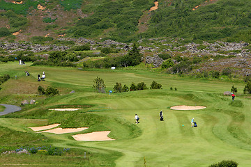 Image showing having golfing fun