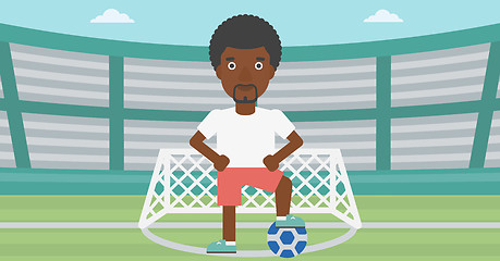 Image showing Football player with ball vector illustration.
