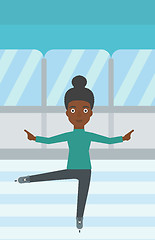 Image showing Female figure skater vector illustration.