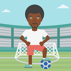 Image showing Football player with ball vector illustration.