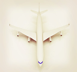 Image showing Airplane . 3D illustration. Vintage style.