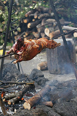 Image showing Spit roasting