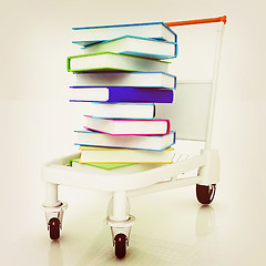 Image showing Buying of  books. 3D illustration. Vintage style.