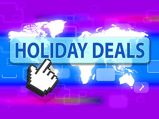 Image showing Holiday Deals Represents Discount Holidays And Cheap