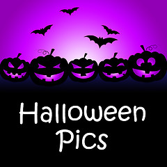 Image showing Halloween Pics Indicates Trick Or Treat And Autumn