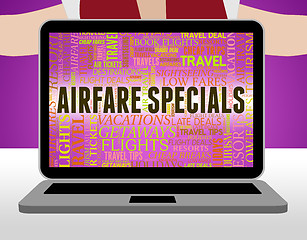 Image showing Airfare Specials Means Flying Bargains And Discounts