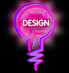 Image showing Design Lightbulb Shows Designer Lightbulbs And Layout