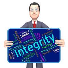 Image showing Integrity Words Means Sincerity Decency And Righteousness