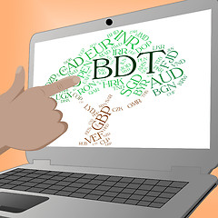 Image showing Bdt Currency Shows Bangladesh Taka And Coinage