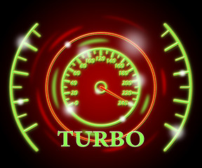 Image showing Turbo Gauge Shows Indicator Supercharger And Turbine