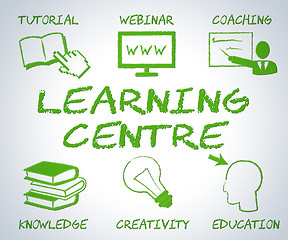 Image showing Learning Centre Represents Websites Searching And Study