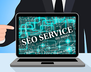 Image showing Seo Service Shows Web Site And Assist