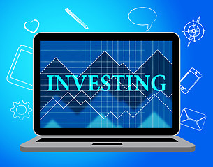 Image showing Investing Online Indicates Web Site And Computer