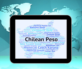 Image showing Chilean Peso Represents Foreign Currency And Banknote