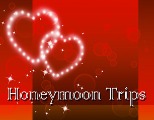 Image showing Honeymoon Trips Represents Travel Guide And Destination