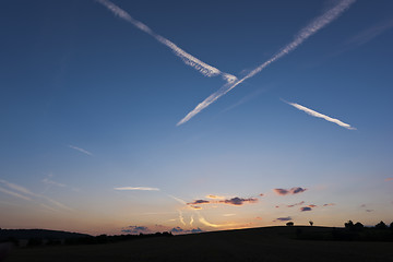 Image showing Sunset sky in summer