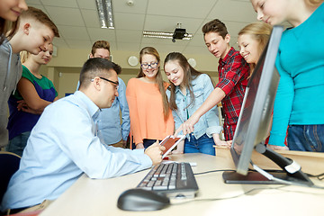 Image showing group of students and teacher at school classroom