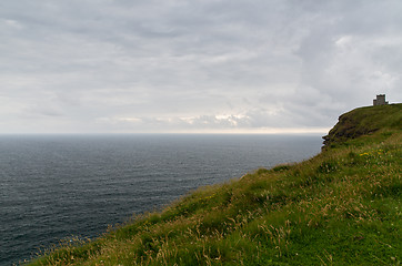 Image showing cliffs of moher and atlantic ocean in ireland