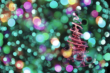 Image showing color christmas lights as nice background