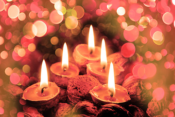 Image showing christmas candles