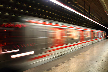 Image showing Prague subway in motion