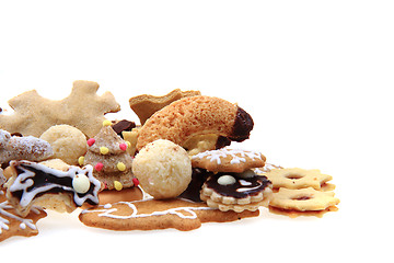 Image showing mixed christmas cookies isolated
