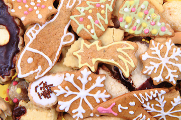 Image showing christmas cookies background