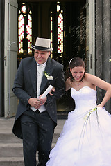 Image showing greeting the newlyweds