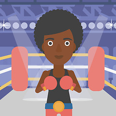 Image showing Confident boxer in gloves vector illustration.