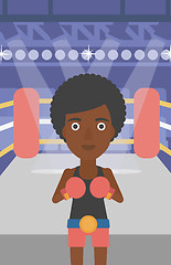 Image showing Confident boxer in gloves vector illustration.