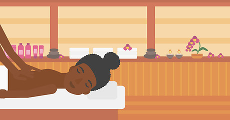 Image showing Woman recieving massage vector illustration.