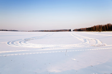 Image showing snow covered field