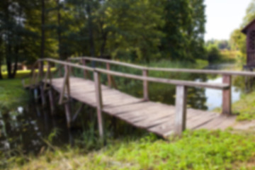 Image showing old wooden bridge