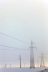 Image showing High-voltage power poles