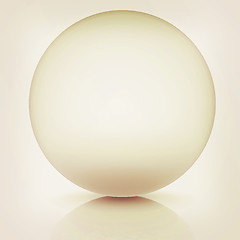 Image showing Metallic sphere . 3D illustration. Vintage style.