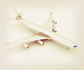 Image showing Airplane . 3D illustration. Vintage style.