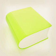 Image showing Glossy Book Icon isolated on a white background . 3D illustratio