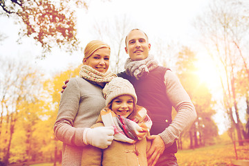 Image showing happy family in autumn park