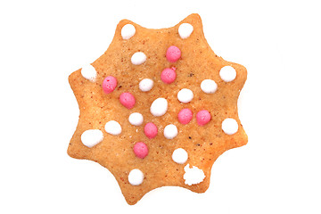 Image showing christmas gingerbread star shape