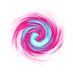 Image showing pink and turquoise colored swirl