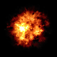 Image showing big fire explosion