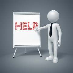 Image showing business man presenting help