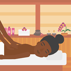 Image showing Woman recieving massage vector illustration.