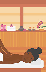 Image showing Woman recieving massage vector illustration.