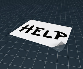 Image showing the word help on paper sheet - 3d rendering