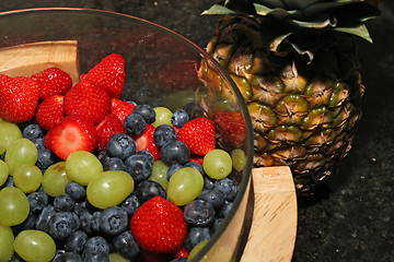 Image showing pineapple and berries