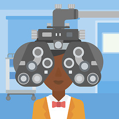 Image showing Patient during eye examination.