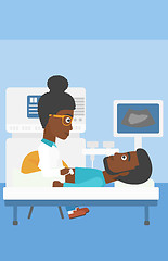 Image showing Patient during ultrasound examination.