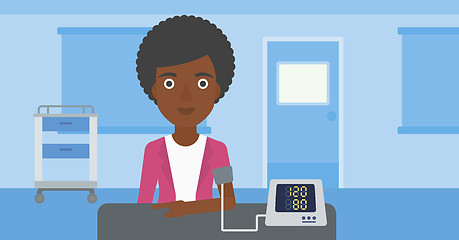 Image showing Blood pressure measurement.